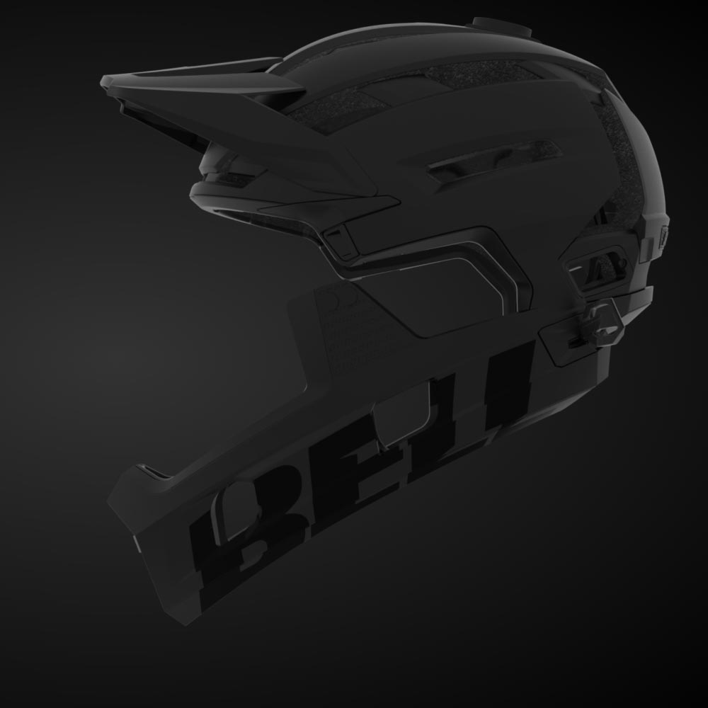 Super Air R Helmet - 2-Click Removable chin bar.